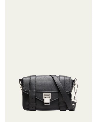 Proenza Schouler Ps1 Mini Luxe Leather Satchel Bag - Black