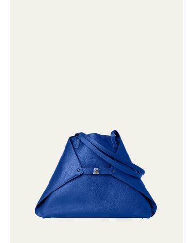 Akris Ai Medium Calf Leather Shoulder Bag - Blue