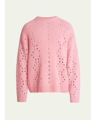 Givenchy Oversized Holey Sweater - Pink