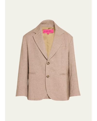 The Elder Statesman Hemp Wool-blend Sport Coat - Pink
