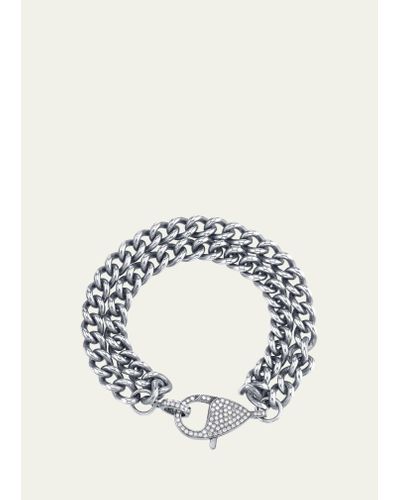 Sheryl Lowe Double Curb Chain Bracelet - Metallic