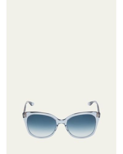 Barton Perreira Brow Babe Acetate Butterfly Sunglasses - Natural