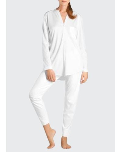 Hanro Pure Essence Two-piece Pajama Set - White