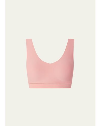 Chantelle Soft Stretch Padded Crop Top Soft Bra - Pink