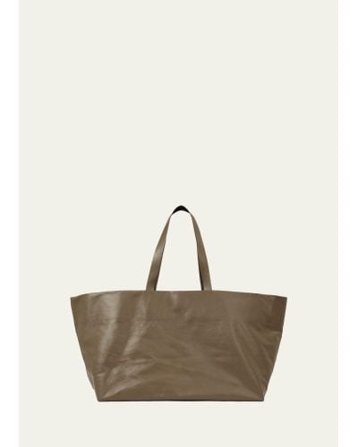 Kassl Oil Faux-leather Tote Bag - Natural