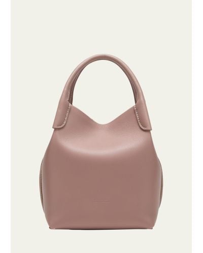 Loro Piana Bale Leather Top-handle Bag - Pink