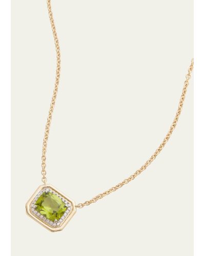 Jamie Wolf 18k Peridot And Diamond Pendant Necklace - Natural