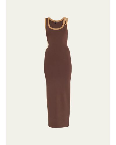 Sir. The Label Salvador Cut-out Knit Dress - Brown
