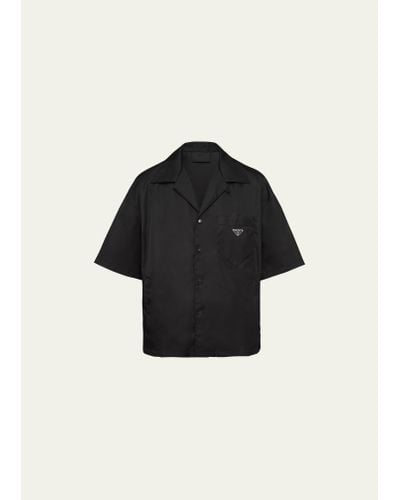 Prada Re-nylon Camp Shirt - Black