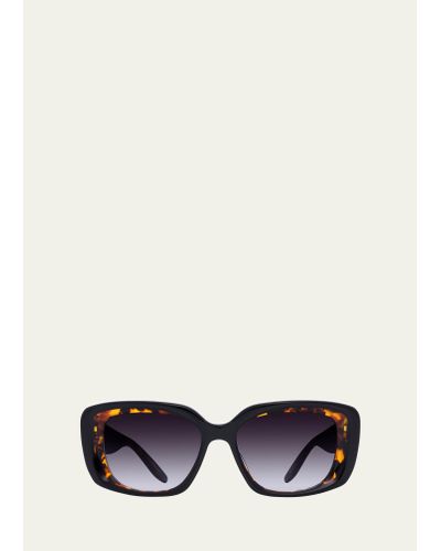 Barton Perreira Binti Gradient Zyl Square Sunglasses - White