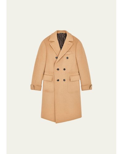 Berluti Double-breasted Wool Topcoat - Natural