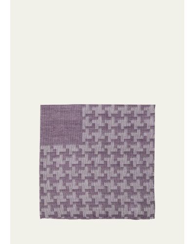 Simonnot Godard Irregular Box-print Cotton Handkerchief - Purple