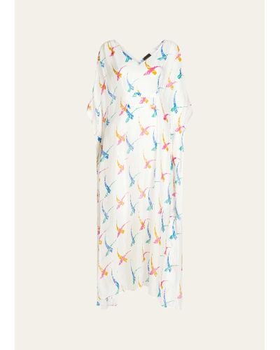 VALIMARE Florence Maxi Caftan Coverup - White