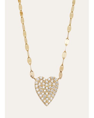 Lana Jewelry Flawless Small Diamond Heart Pendant Necklace - White