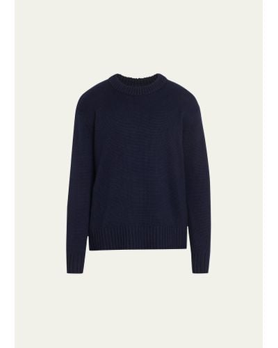 Lisa Yang Claude 5-gauge Cashmere Knit Sweater - Blue