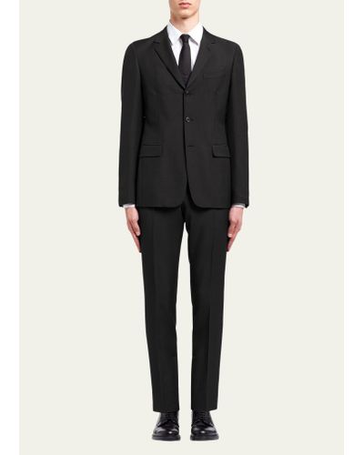 Prada Light Stretch Technical Two-piece Suit - Black
