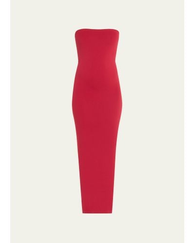 Wolford Fatal Strapless Convertible Midi Tube Dress - Red
