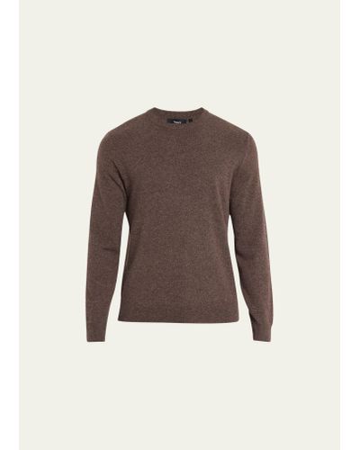 Theory Hilles Sweater In Cashmere - Brown