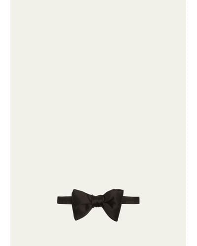 Tom Ford Satin Bow Tie - Natural