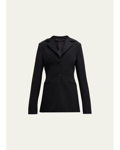 The Row Giglius Fitted Wool Jacket - Black