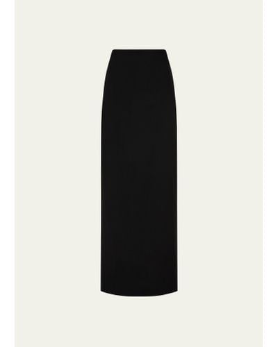 Matteau Crepe Column Midi Skirt - Black
