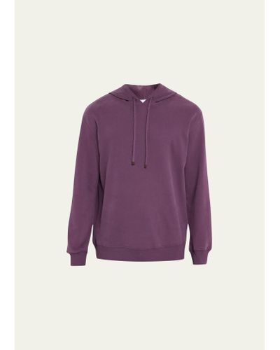 Brunello Cucinelli Cotton-stretch Pullover Hoodie - Purple