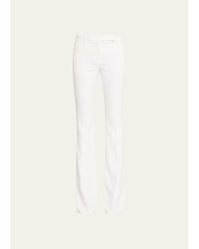 Alexander McQueen Leaf Crepe Classic Suiting Pants - Natural