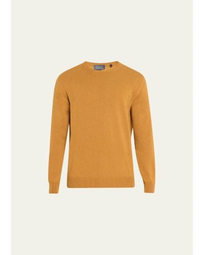 Bergdorf Goodman Solid Cashmere Crewneck Sweater - Multicolor