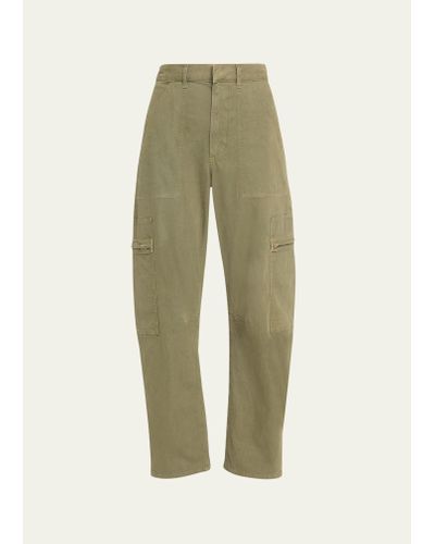 Citizens of Humanity Marcelle Straight Twill Cargo Pants - Green