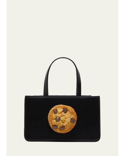 Puppets and Puppets Small Cookie Leather Top-handle Bag - Black