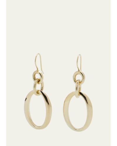 Ippolita Short Oval Link Earrings In 18k Gold - Natural