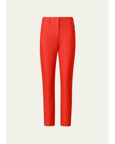 Akris Connor Cropped Tapered Topstitch Pants