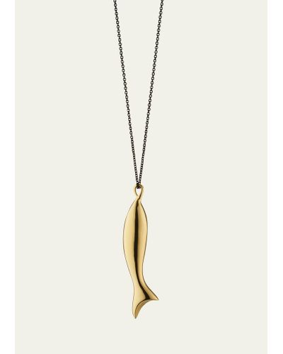 Monica Rich Kosann Perseverance Fish Charm Necklace - Natural