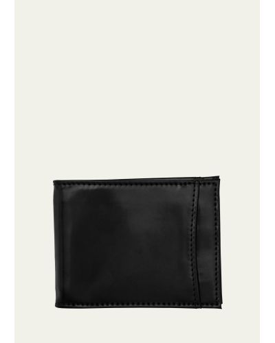 Abas Cordovan Leather Money Clip Wallet - Black