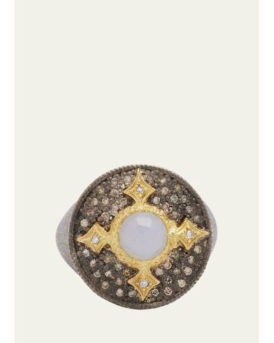 Armenta Old World Chalcedony Statement Ring - Metallic