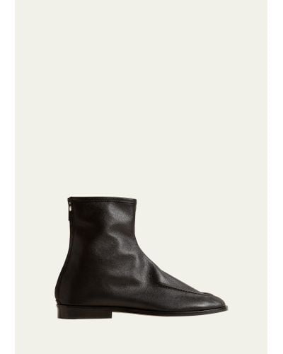 Hereu Julio Soft Leather Ankle Boots - Black