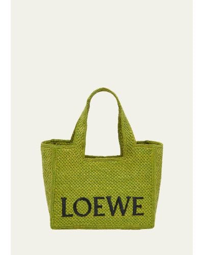 Loewe X Paula'S Ibiza Font Logo Small Tote Bag - Green