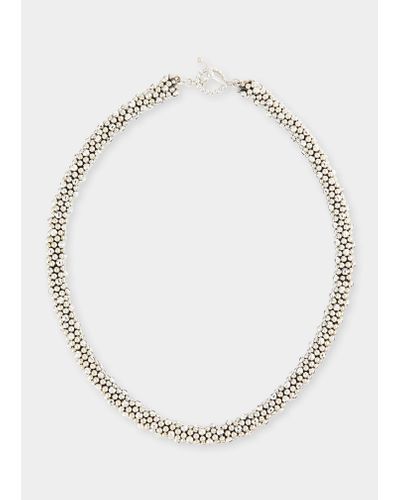 Meredith Frederick Irina Faceted Sterling Silver Bead Necklace - White