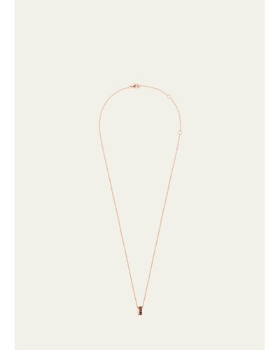 Boucheron Yellow Gold And Pink Gold Brown Pvd Quatre Mini Pendant Necklace - Natural