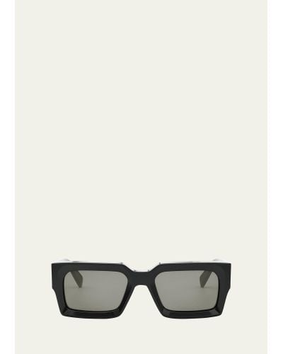 Celine 3-dot Acetate Rectangle Sunglasses - Gray