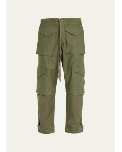 Greg Lauren Side-stripe Cargo Pants - Green