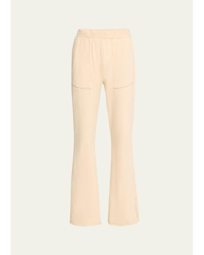 Bliss and Mischief Rusty Side Slit Flair Pants - Natural