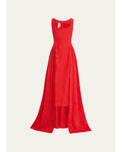 Bach Mai Gathered Skirt Scoop-neck Gown