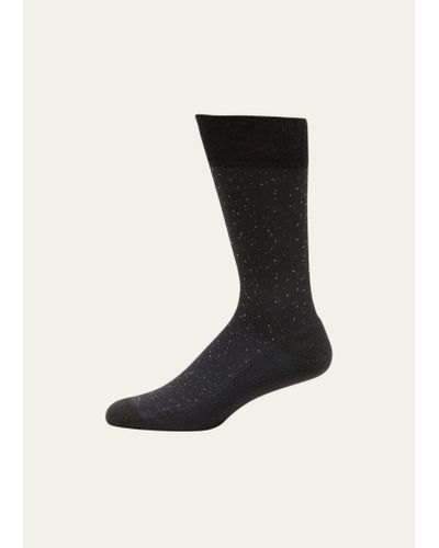 Marcoliani Tweed Mid-calf Socks - Black