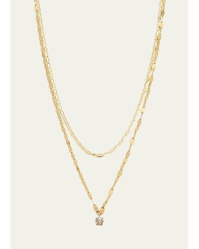 Lana Jewelry Solo Double-strand Necklace With Diamond - White