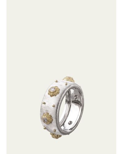 Buccellati 18k Gold Macri Classica Ring With Diamonds - White