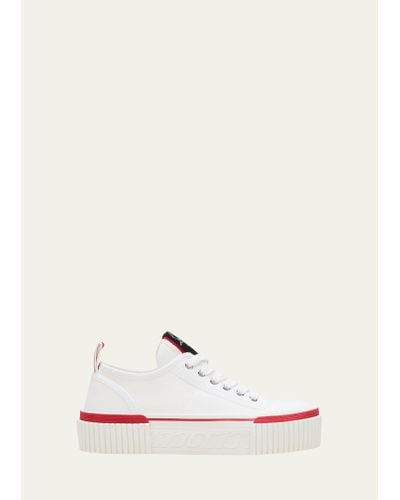 Christian Louboutin Super Pedro Low-top Red Sole Sneakers - Natural