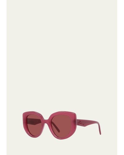 Loewe Oversized Acetate Butterfly Sunglasses - Pink