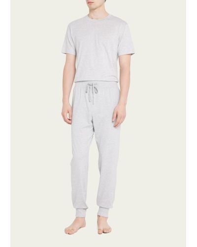 Handvaerk Pima Cotton Pajama Pants - White