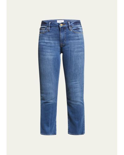 FRAME Le Crop Mini Bootcut Jeans - Blue
